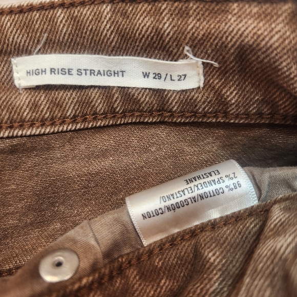 Cleo + Wolf High Rise Cropped Straight Jeans Size 29 - Picture 4 of 6